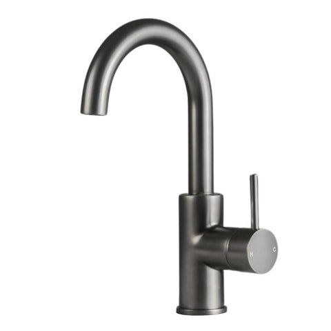 Rogerseller Tonic Gooseneck Basin Mixer - Graphite Finish - 285mm High - 5 Year Warranty - 3606013605