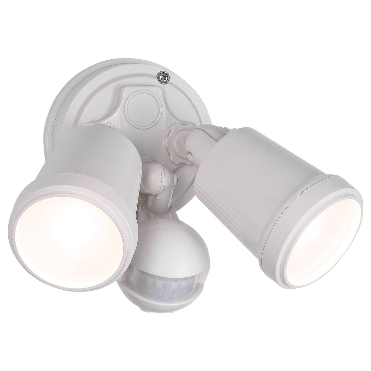 Brilliant Beige Raptor III Twin 20W Security Light with Sensor Outdoor 22605/09