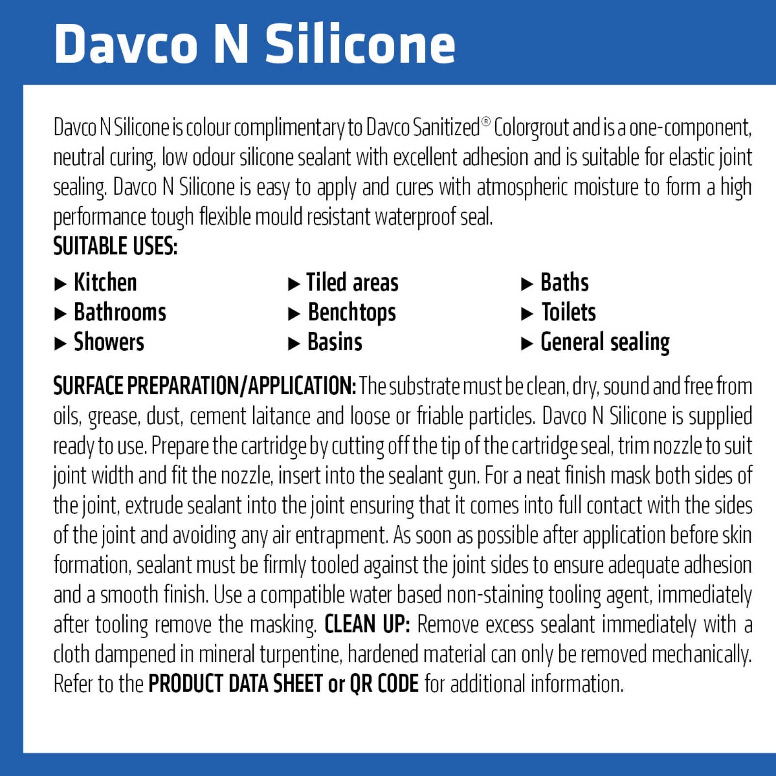 Sika Davco N Silicone Neutral Cure Black NO2 300ml