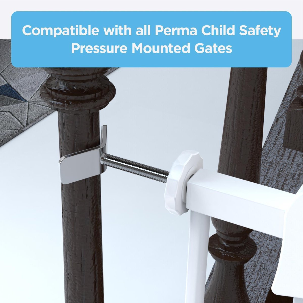 Perma Child Safety Bannister Adapter - 2 Pack - Steel - Adjustable - SuperSaverAU - view 3