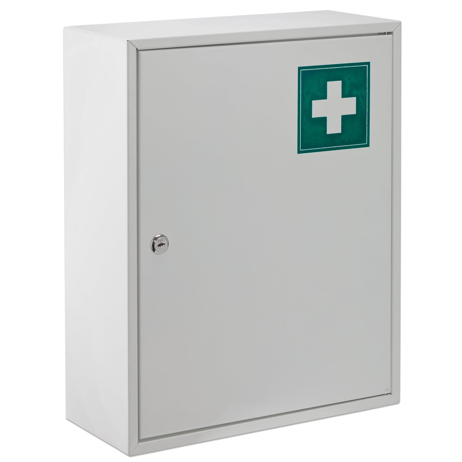Sandleford Large First Aid Box 360 x 452 x 150mm, White Powdercoated Steel, Wall Mount, 2 Shelf