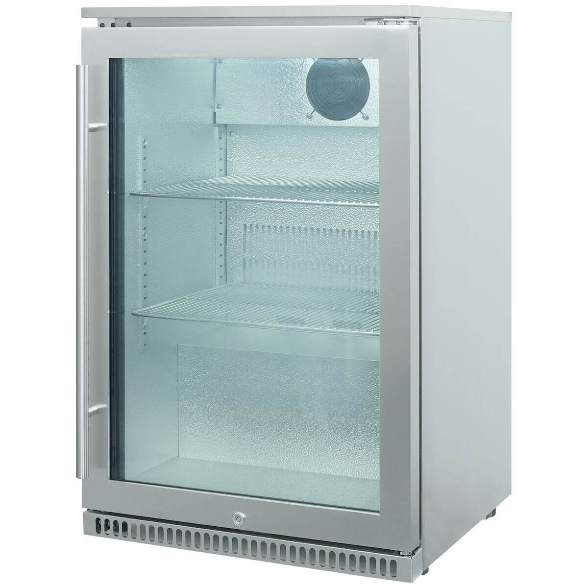 Bosston Grills 118L single door alfresco fridge - 304 stainless steel, right hinge, lockable - NAPSDRH