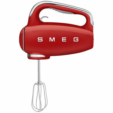 Smeg 50s Retro Style Hand Mixer - 250W, 9 Speeds Plus Turbo, Backlit LED Display, Red - HMF01RDAU