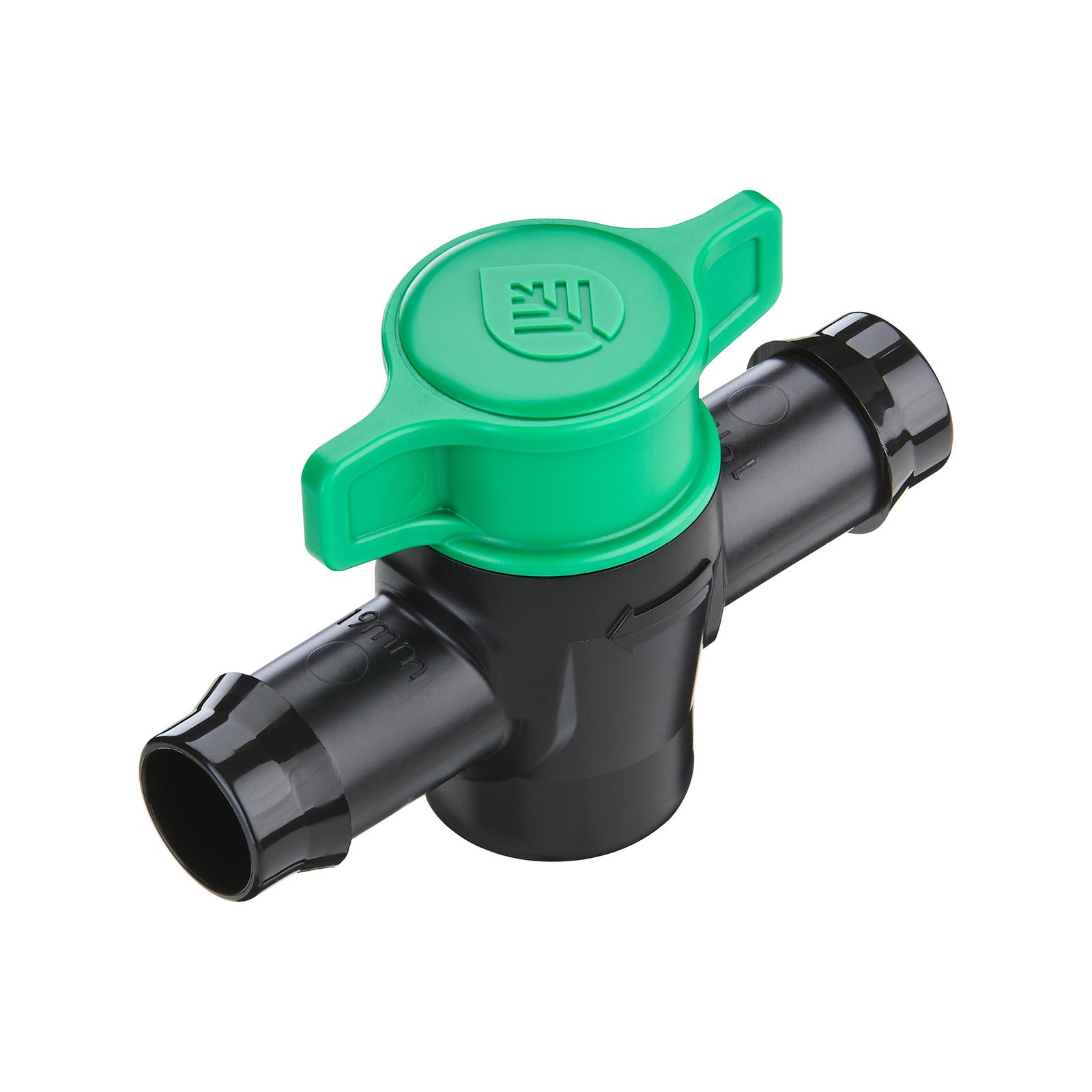 Pope 19mm Poly In-Line Barbed Tap - Black Irrigation Flow Control, 1000kPa