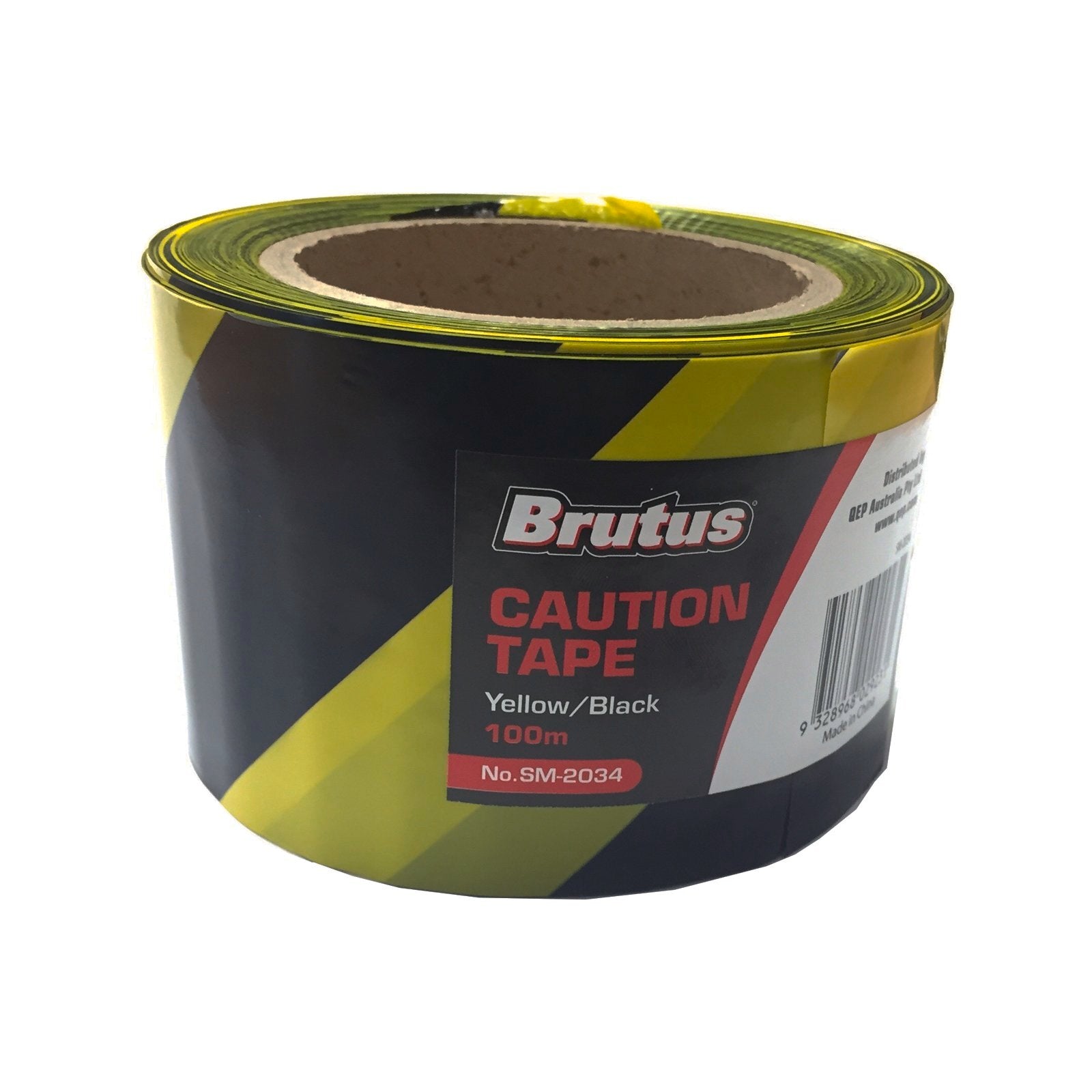 Brutus 75mm x 100m Yellow and Black PVC Caution Tape