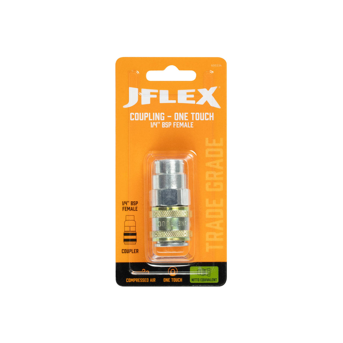 JFLEX 1/4" BSP Female Coupling, Nitto Equivalent