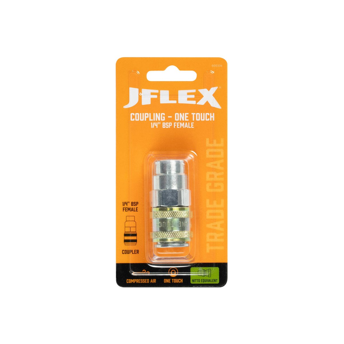 Jflex Coupling 1/4 BSP Female - Nitto Equivalent - 22mm x 58mm - High-Flow - SuperSaverAU - view 2