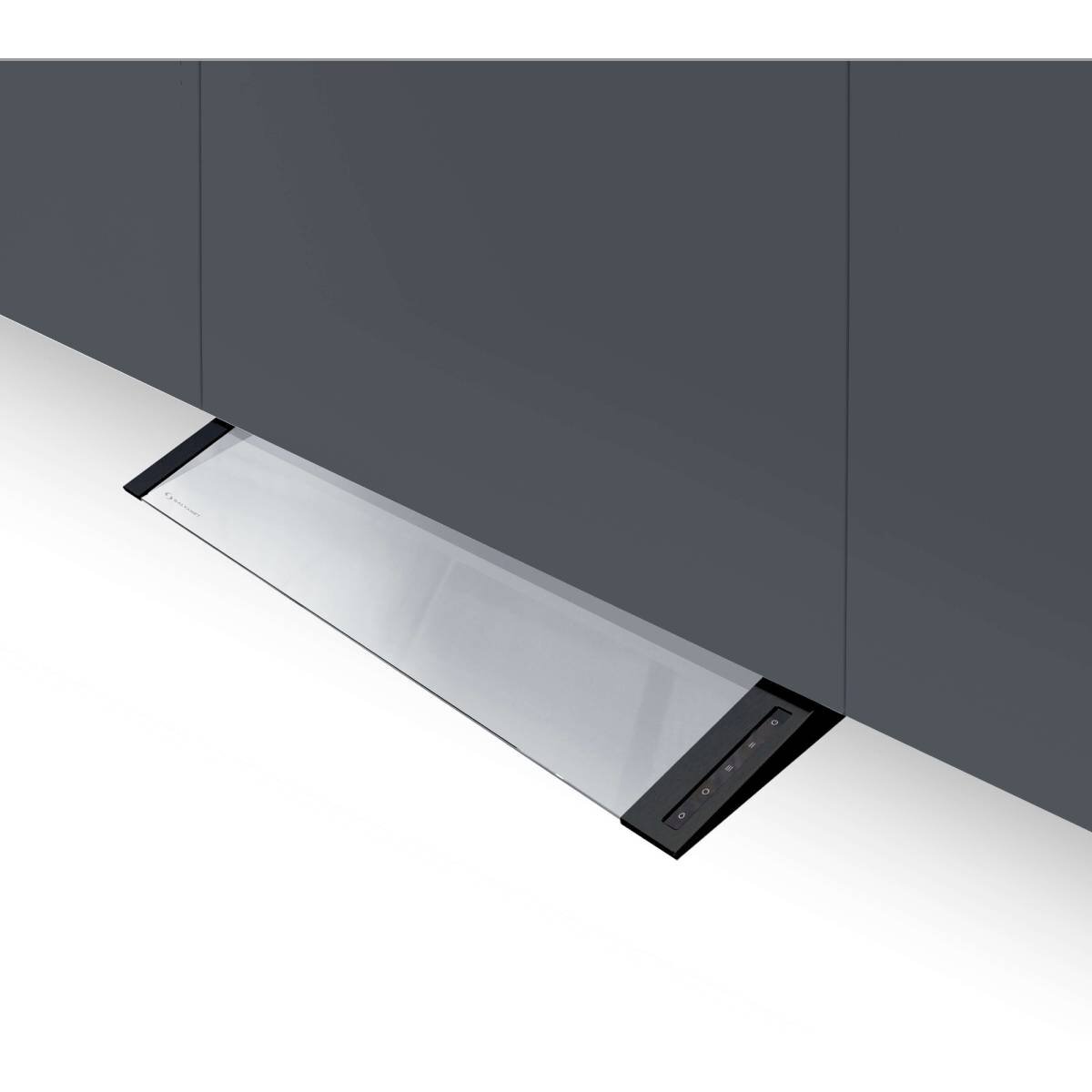 Artusi 60cm Concealed Rangehood - Matte Black Glass Fascia - 714m³/h, 3 Fan Speeds - WUM60B