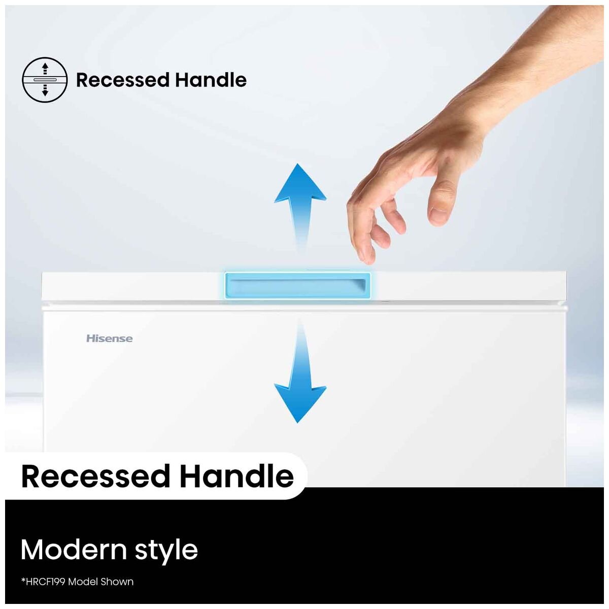 Hisense 300L Hybrid Chest Freezer - White, 5.5 Star Energy Rating, Electronic Control - HRCF301