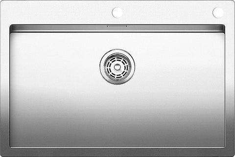Blanco CLARON single bowl sink - 40L bowl, satin polish stainless steel, pop-up waste - CLARON700