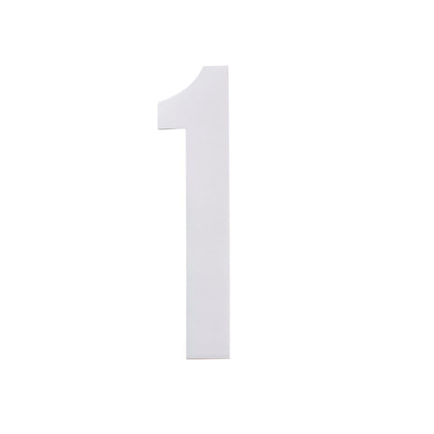 Sandleford 175mm White Self Adhesive Wheelie Bin Number 1 Vinyl Pack of 2