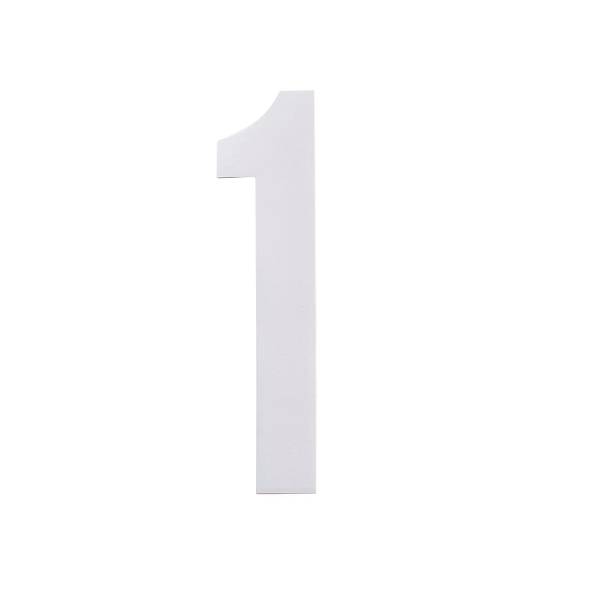 Sandleford 175mm White Self Adhesive Wheelie Bin Number 1 Vinyl Pack of 2
