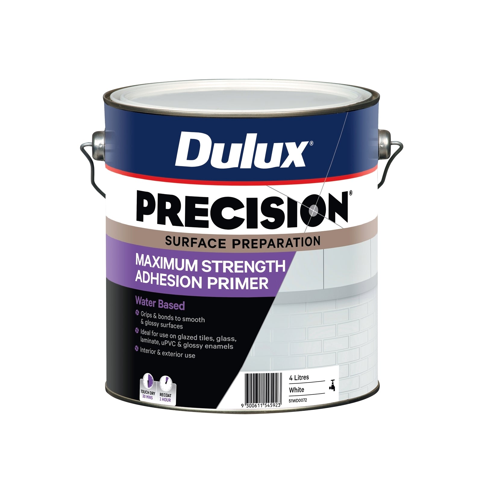 Dulux Precision 4L White Maximum Strength Adhesion Primer Indoor Outdoor