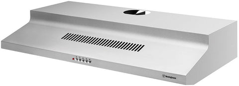 Westinghouse 90cm Fixed Rangehood - Stainless Steel, Halogen Lighting, Push Buttons - WRF910SA