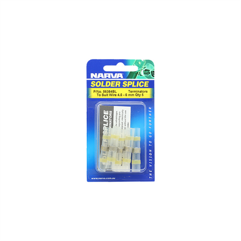 Narva Solder Splice 4.5-6mm Polyolefin 5 Pack Waterproof Connection - SuperSaverAU - view 1