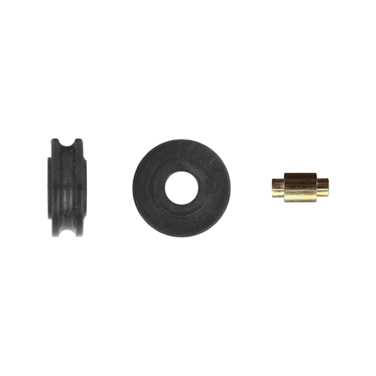 Rolltrak 14mm Black Acetal Concave Roller with Brass Axle