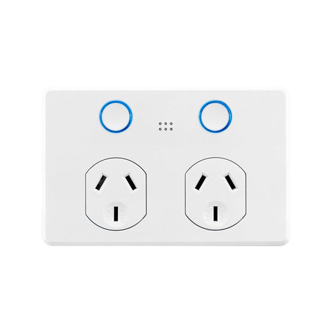 DETA Grid Connect Smart Double Touch Power Point, White Gloss 6922HA