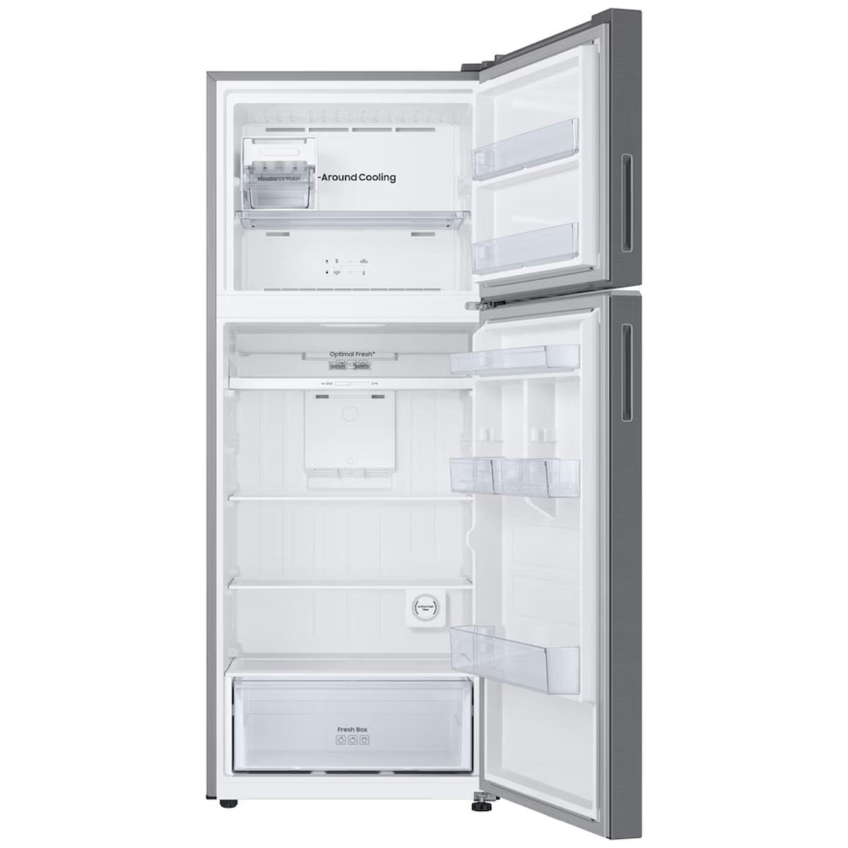 Samsung 415L Top Mount Frost Free Fridge - Refined Inox, 4 Star Energy, SmartThings WiFi - SRT5200S