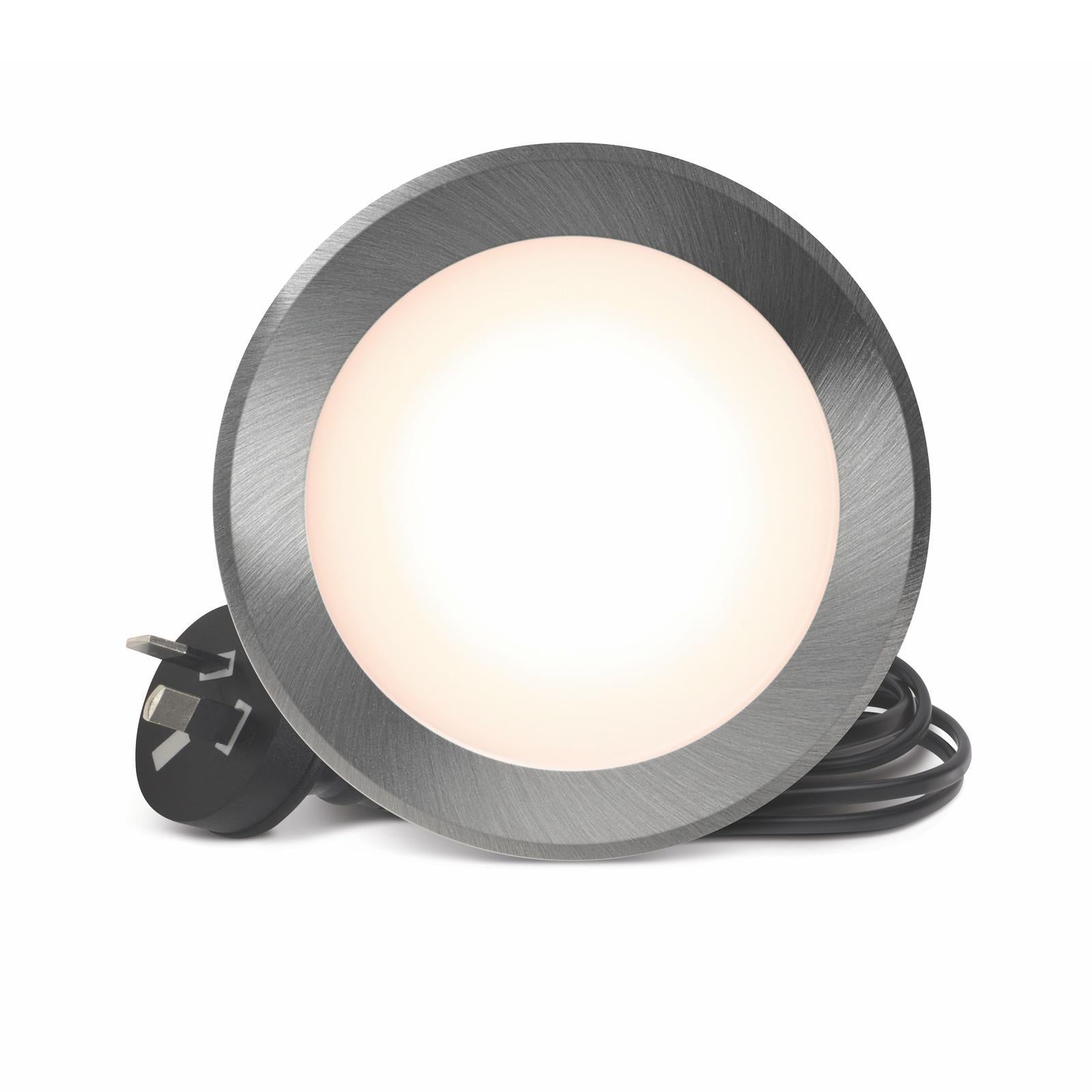 HPM 90mm 7W Tricolour Dimmable LED Downlight Indoor/Outdoor Polished Silver LDL90TRIPS