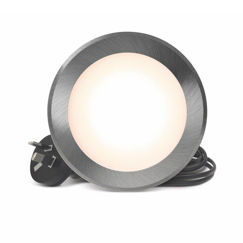 HPM 90mm 7W Polished Silver Tricolour Dimmable LED Downlight - IP44 Rated - Easy Installation - SuperSaverAU - view 1