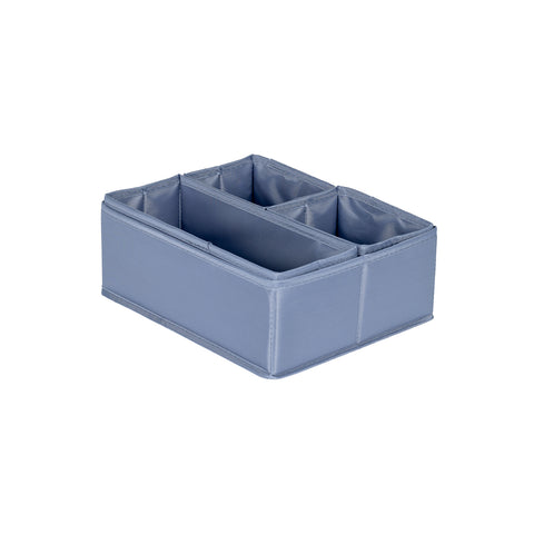 All Set Grey Polyester Drawer Organiser 4 Piece