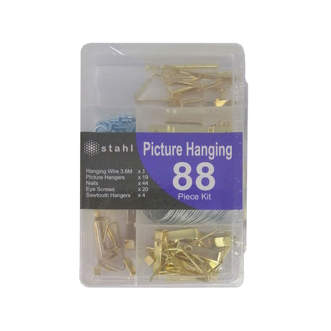 Stahl 88 Piece Assorted Picture Hanging Kit - Gold