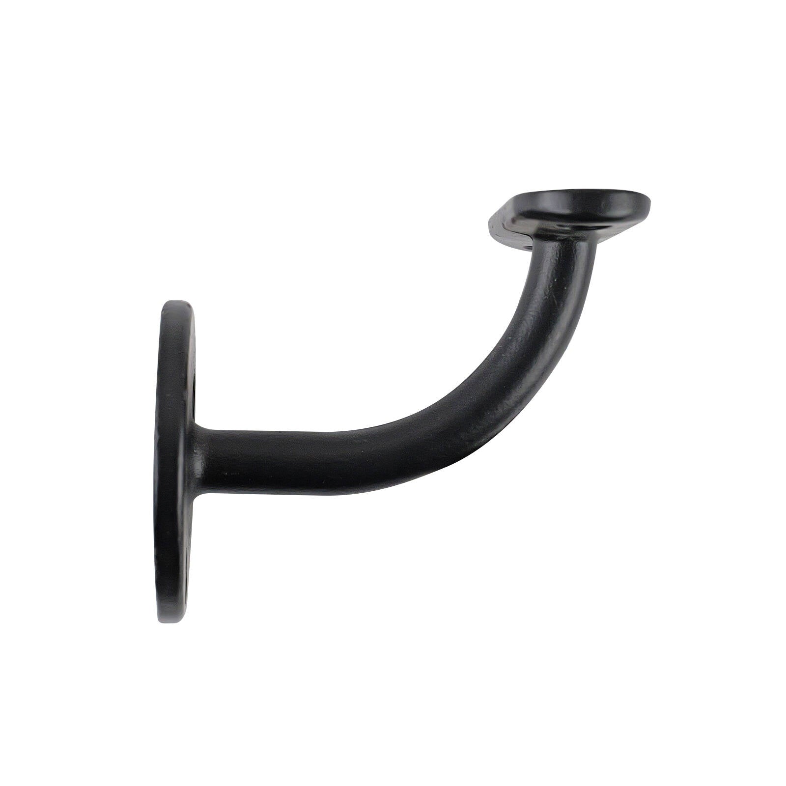 Carinya 70 x 90 x 95mm Black Steel Flat Top Curved Handrail Bracket