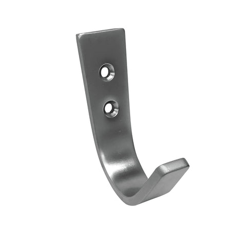 Adoored Satin Chrome Nuvo Deco Hook 29mm Aluminium