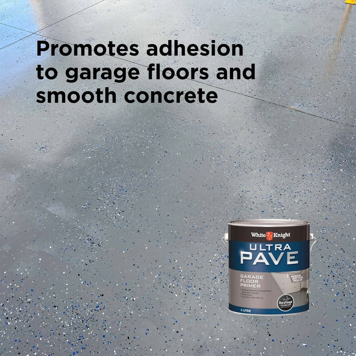 White Knight Ultra Pave 2L Garage Floor Primer - Water Based, for Concrete Floors & Driveways