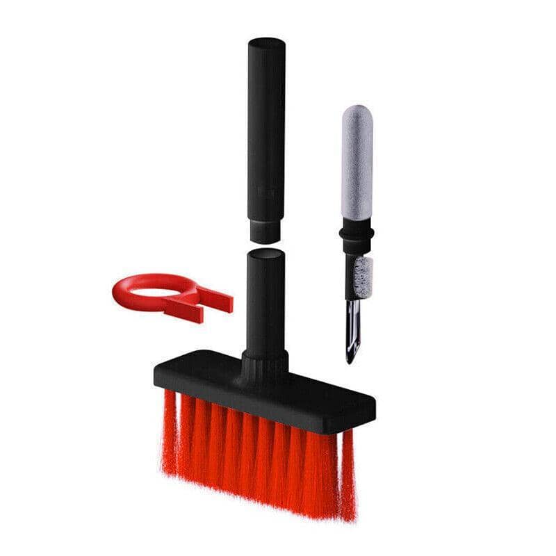 5-In-1 Keyboard Cleaning Kit with Keycap Puller and Earphone Cleaner - Black