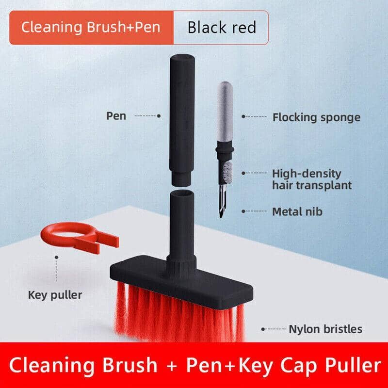 5-In-1 Keyboard Cleaning Kit with Keycap Puller and Earphone Cleaner - Black - view 3