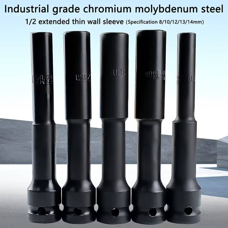 5 Piece Extended Hex Socket Set for Automotive Repair and Removal - view 5