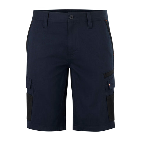 Citeco Navy Cotton Stretch Cargo Mid Shorts - 245gsm Twill, Size 102R