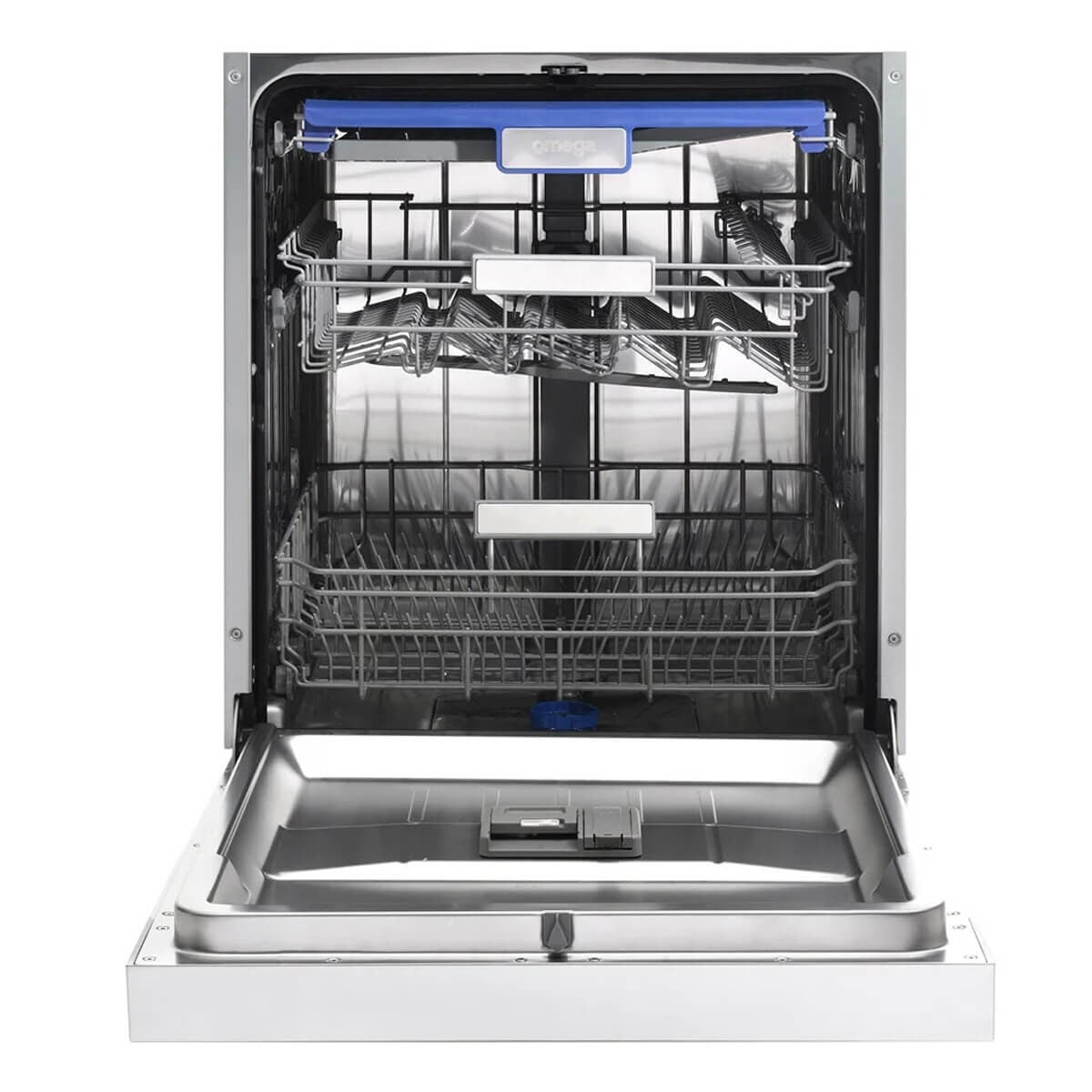 Omega 60cm Semi Integrated Dishwasher - 15 Place Settings - 7 Programs - Stainless Steel - ODWIS6015X