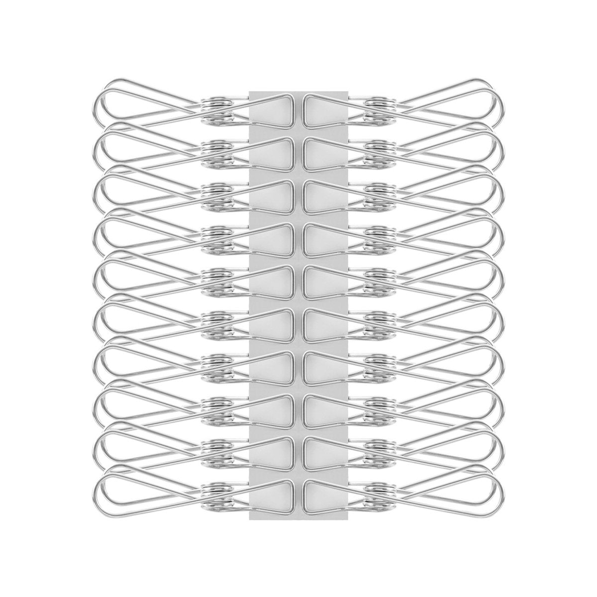 Boxsweden Stainless Steel Clothes Pegs 20 Pack - Durable UV Resistant - 27mm x 125mm x 145mm - Silver - SuperSaverAU - view 3
