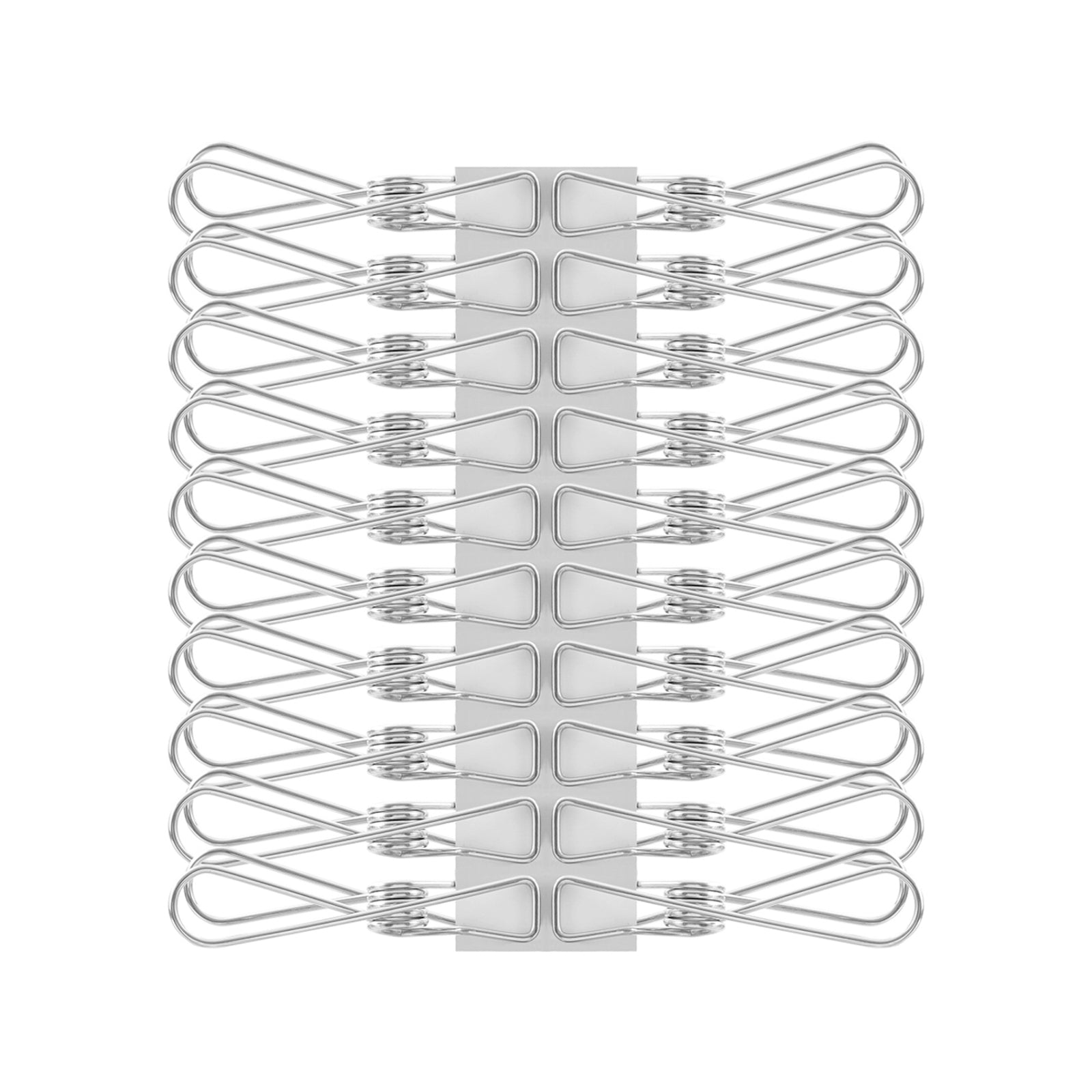 Boxsweden Stainless Steel Clothes Pegs 20 Pack - 27mm Silver Rust-Resistant Pegs