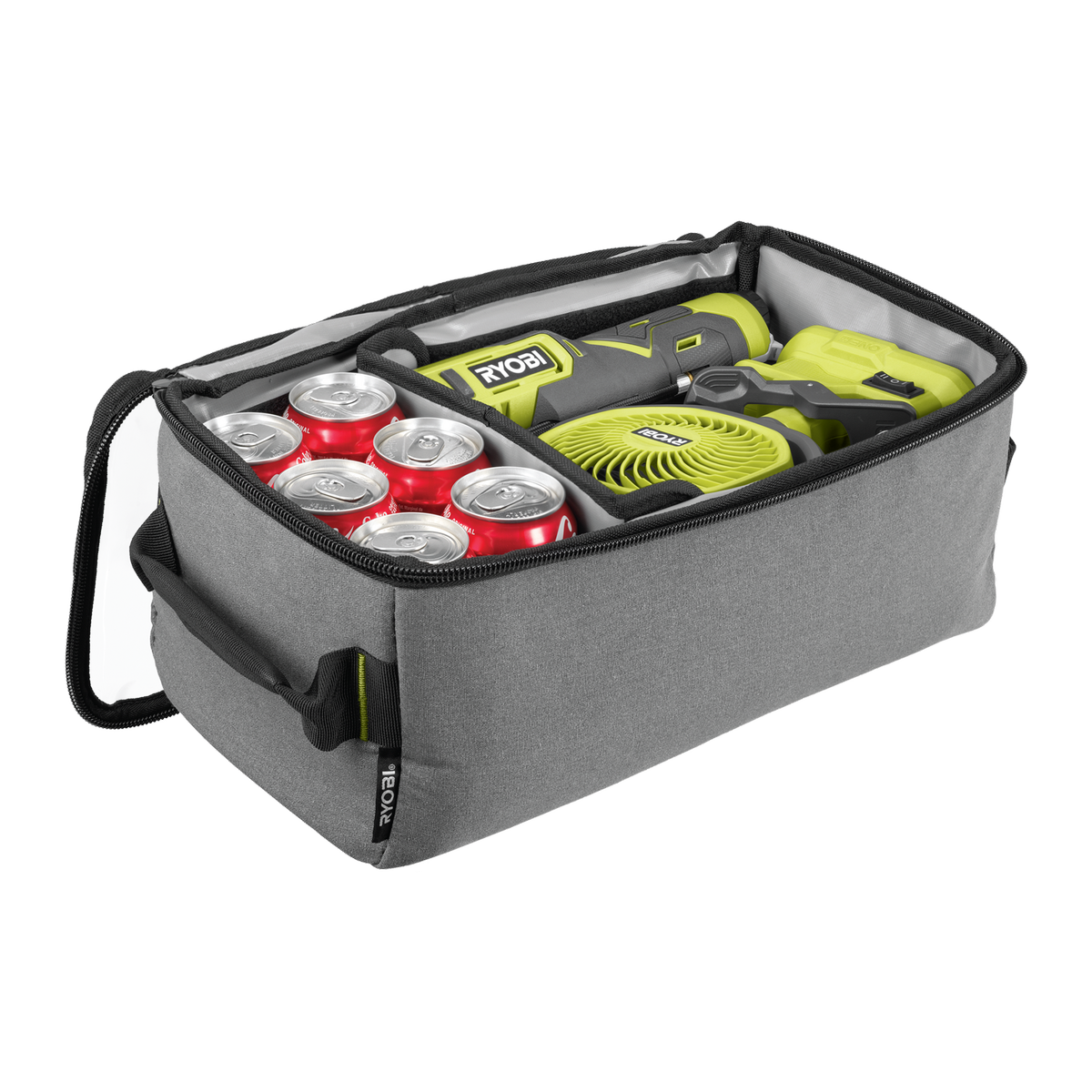 Ryobi Half Size Clear Top Traxx Canvas Bag - 240mm x 170mm x 440mm - Water-Resistant - SuperSaverAU - view 5