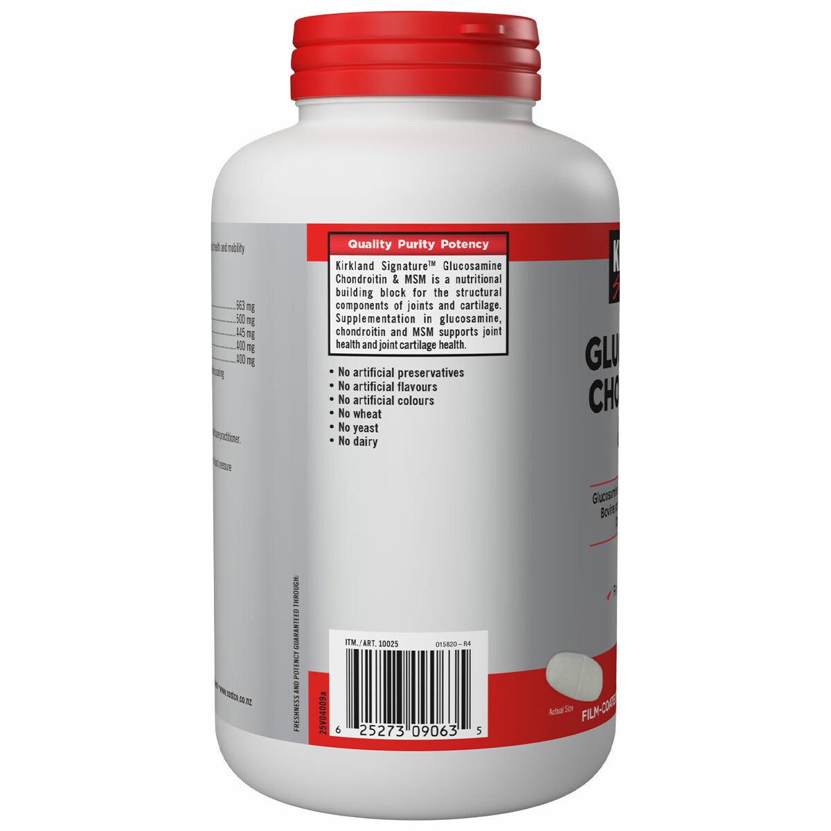 Kirkland Signature Joint Health Supplement Glucosamine Chondroitin MSM 240 Tablets — image 3