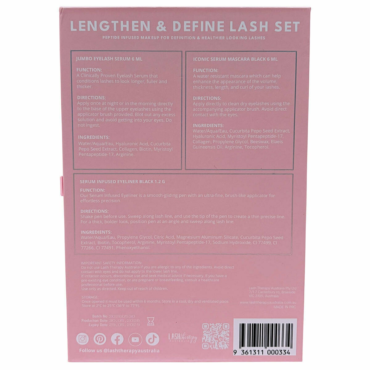 Lash Therapy 3 Step Eyelash Care Kit Lengthen and Define Lash Serum — image 2