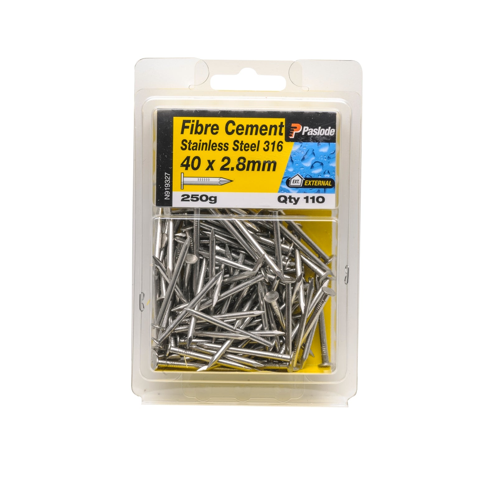 Paslode 40 x 2.8mm 316 Grade Stainless Steel Fibre Cement Nails 250g - 110 Pack