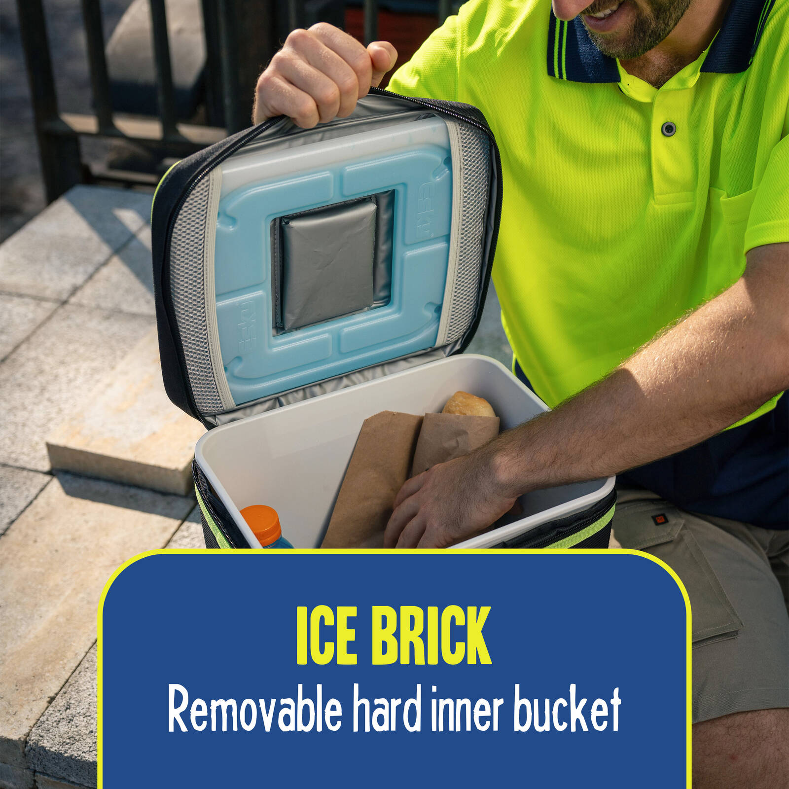 Esky 30 Can Hybrid Soft Cooler, 18.5L Insulated with Removable Ice Brick