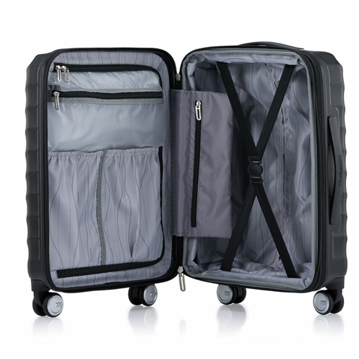Expandable Hard Shell Suitcase Trio with Dual Spinner Wheels and Adjustable Trolley Grip by American Tourister — image 27