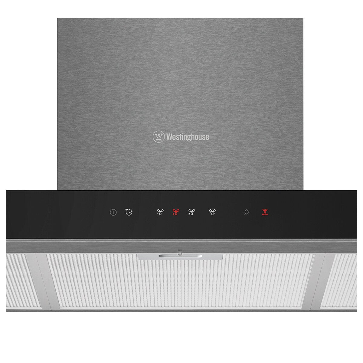 Westinghouse 90cm Canopy Rangehood with Hob2Hood - Dark Stainless Steel, 810m³/h, Boost - WRC924DSD