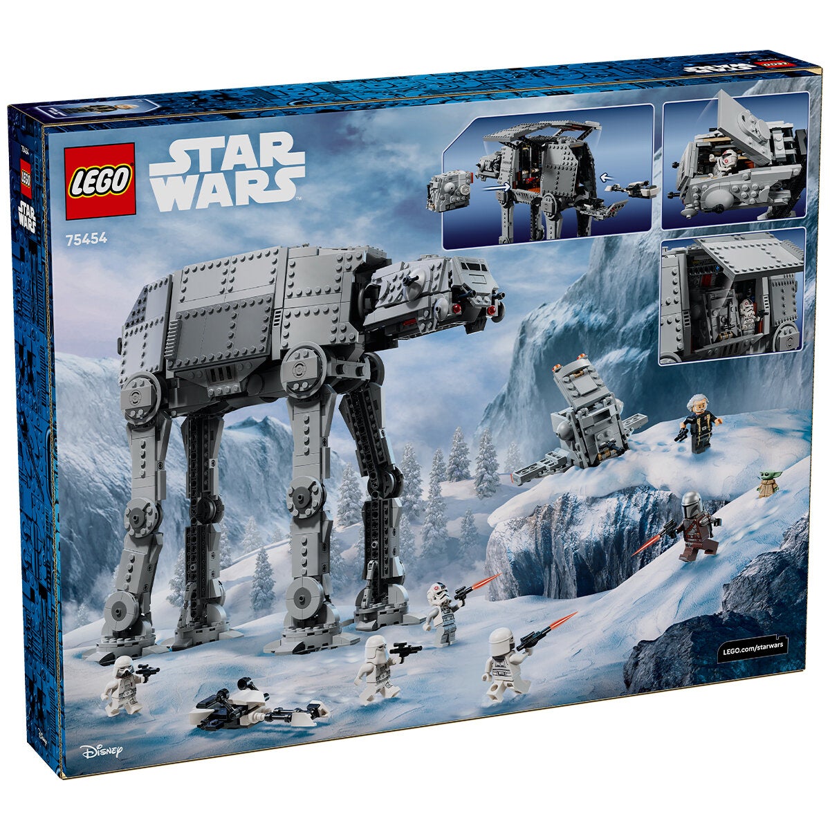 The Mandalorian and Grogu AT-AT Walker Toy with 7 Minifigures and Speeder Bike from LEGO Star Wars 75454 — image 13