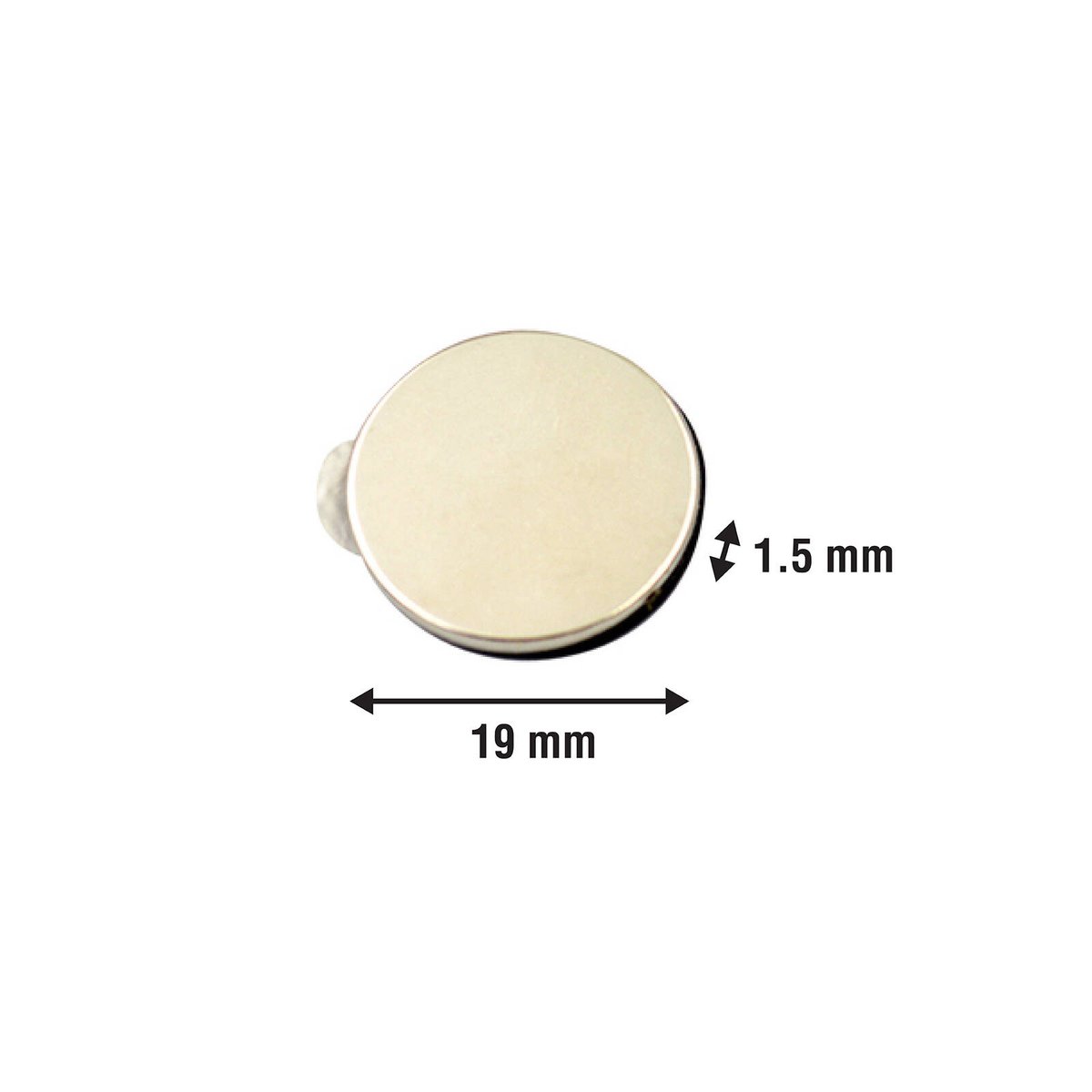 Everhang Rare Earth Self Adhesive Disc Magnet 19mm Neodymium 5 Pack - SuperSaverAU - view 2
