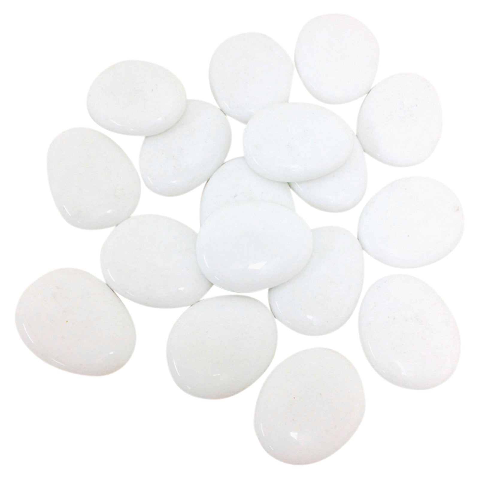 Tuscan Path 45-50mm 1kg White Aztec Glass Decorative Pebbles