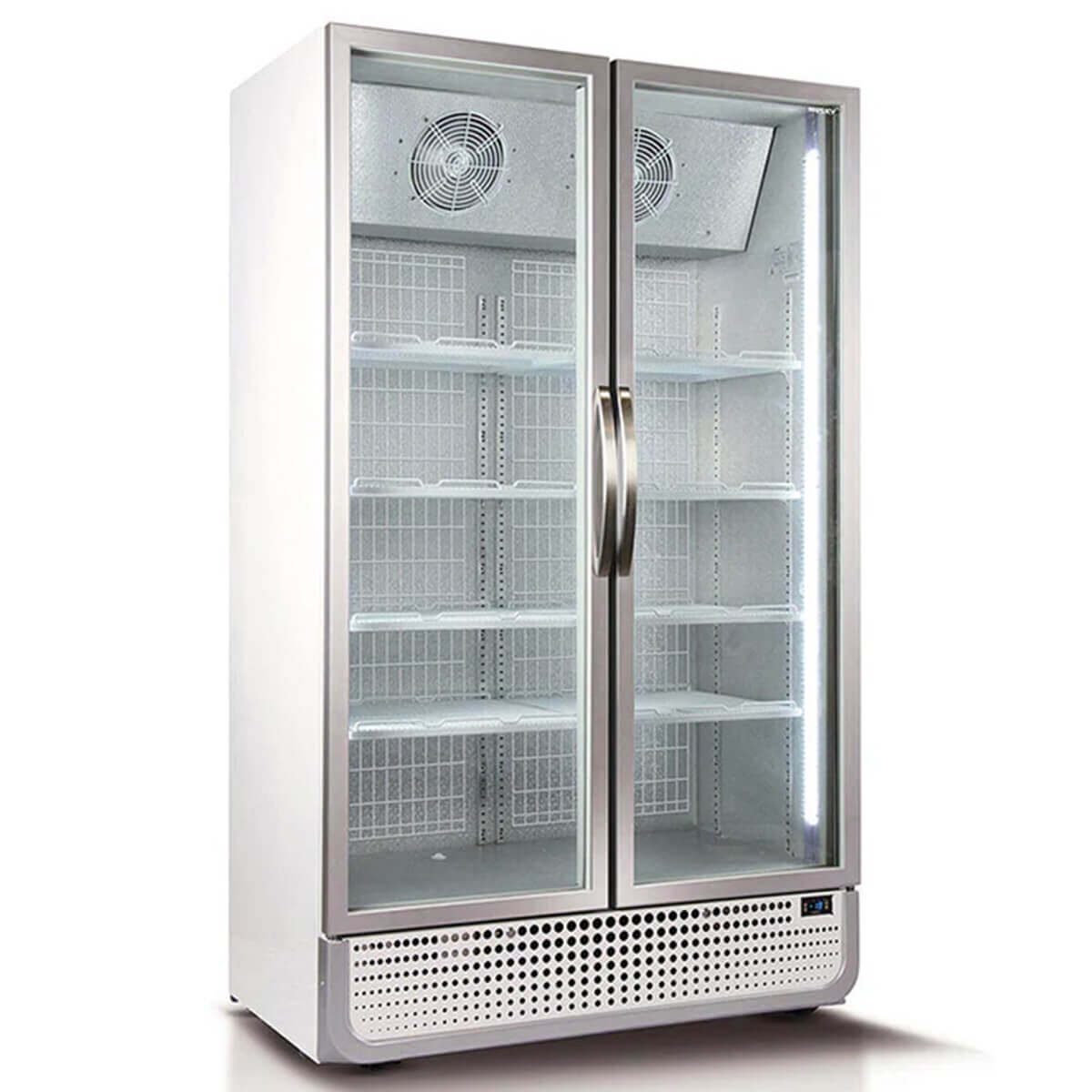 Husky 771L double door upright freezer - white, frost free, triple-glazed heated doors - F10PRO-H-WH-AUHU