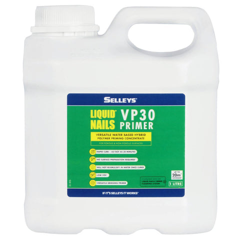 Selleys Liquid Nails VP30 Primer 1L - Water-Based Priming Concentrate