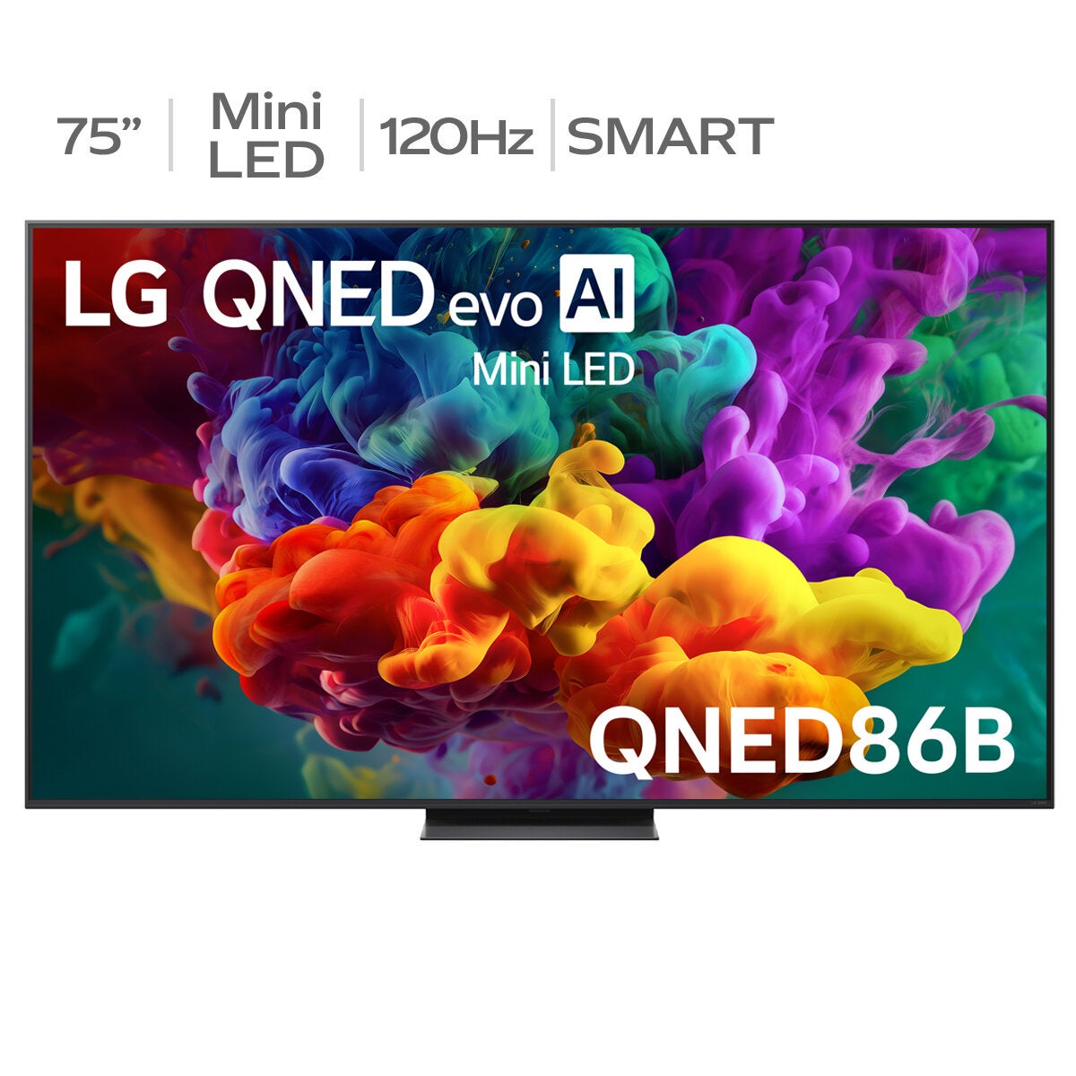 75in Mini LED 4K UHD TV with alpha 8 AI Processor, 144Hz VRR and Google Gemini, LG QNED EVO 75QNED86BSA
