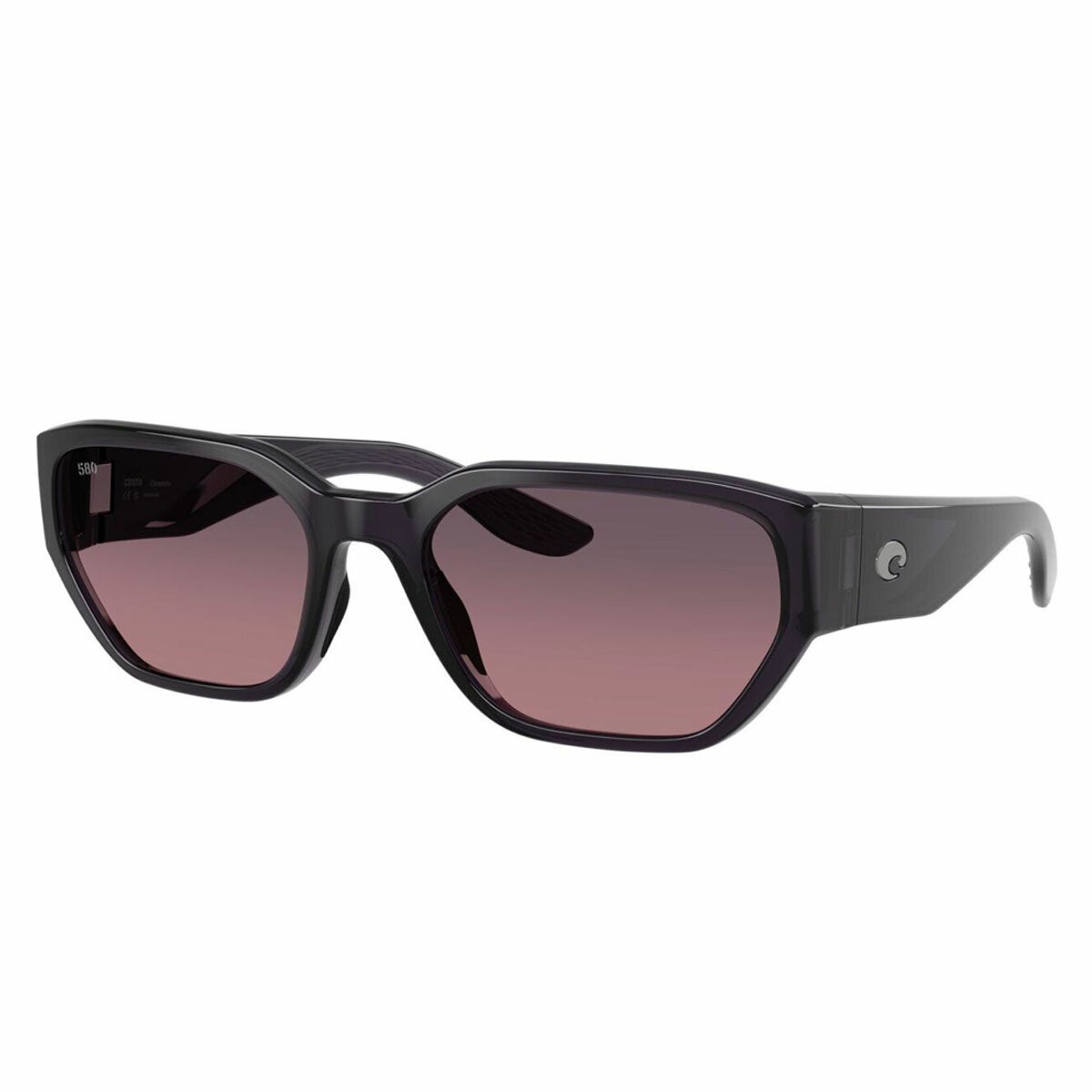 Polarised Rectangle Sunglasses for Men, Matte Stormy Sunset with Rose Lens, Costa Del Mar 6S9125 912502